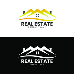 Real Estate Logo Design. Creative abstract real estate icon logo template, Creative Building Concept Logo Design Template