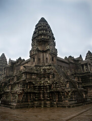 Angkor Wat is the largest temple in the world (Cambodia, 2019). It is raining