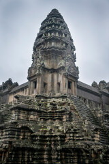 Angkor Wat is the largest temple in the world (Cambodia, 2019). It is raining