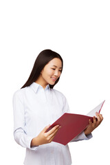 Fototapeta premium Business woman with folder