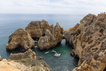 Portugal coastline with seascape and landscape marks