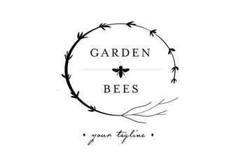 Thyme Circling a Bee Logo