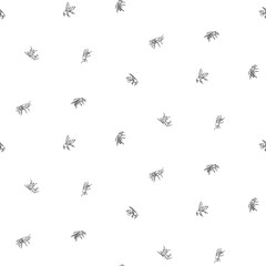 Hand drawn honey bee seamless pattern. Endless vector print with contour insect drawn by ink. Black realistic animal drawing sketch illustration isolated on white background