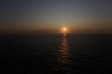 Sagres, Portugal, cliff and sunset