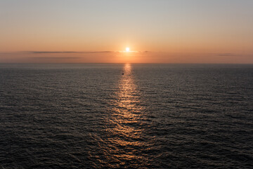 Sagres, Portugal, cliff and sunset