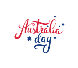 Beautiful handwritten lettering for Australia Day celebration. Calligraphic phrase for holiday greeting card or banner. - Vector