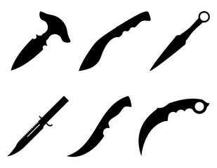 combat knife weapon for killing vector illustration