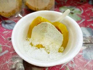 カンボジアのかぼちゃプリン（シェムリアップのオールドマーケット）