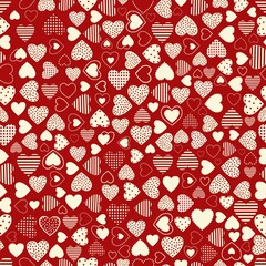  Seamless pattern with hearts. Happy Valentine's Day.