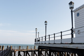 Worthing Pier in United Kingdom before sunset