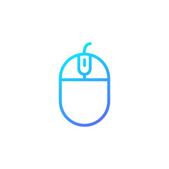 Optical mouse icon with blue gradient style