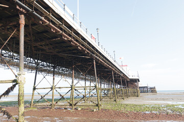 Worthing Pier in United Kingdom before sunset