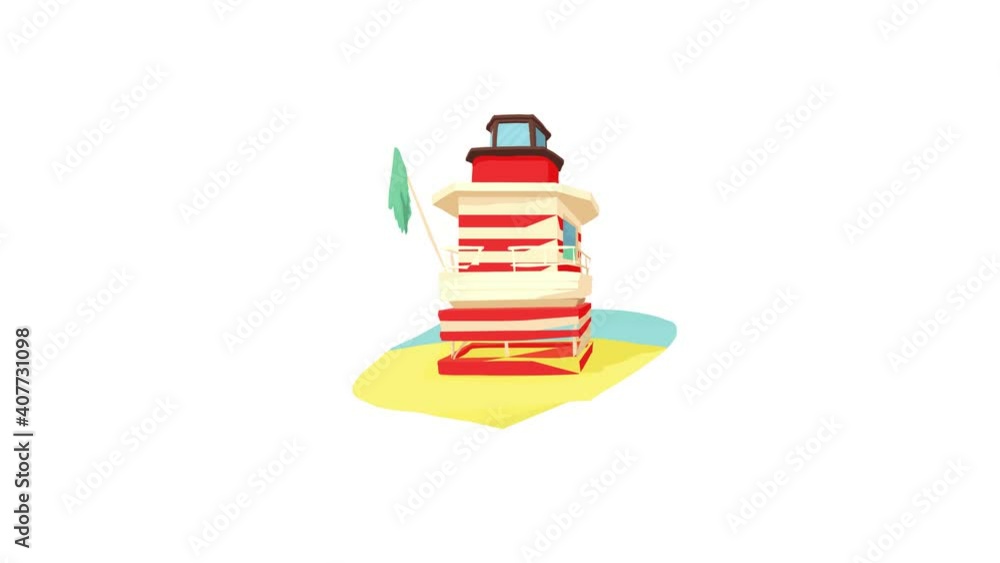 Aufkleber lighthouse icon animation best object on white background