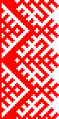 vector seamless ethnic Ukrainian minimalistic pattern on white background. traditional ornament of Ukrainian embroidered shirt - vyshyvanka. pattern is isolated. can be used in different ways.