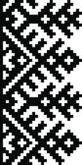 vector seamless ethnic Ukrainian minimalistic pattern on white background. traditional ornament of Ukrainian embroidered shirt - vyshyvanka. pattern is isolated. can be used in different ways.