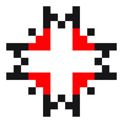 vector ethnic Ukrainian minimalistic pattern on a white background. a traditional element of the Ukrainian embroidered shirt - vyshyvanka. pattern is isolated. can be used in different ways.