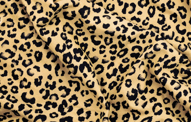 Abstract background with leopard texture, cotton fabric