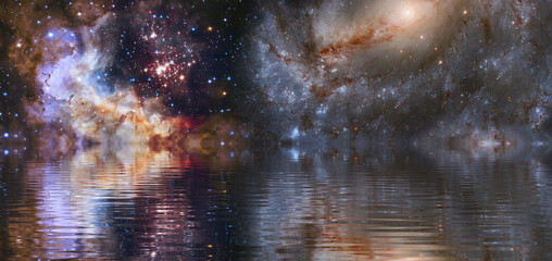  beautiful starry sky. Elements of this image furnished by NASA.