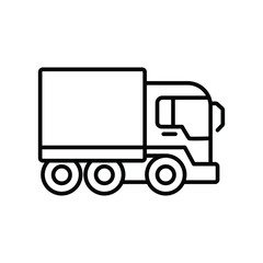 truck heavy shipping with trailer line icon
