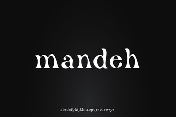 mandeh lowercase alphabet letters set mystical serif