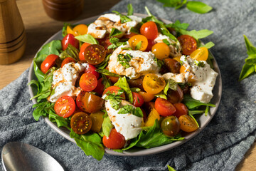 Homemade Healthy Burrata Cheese Tomato Salad