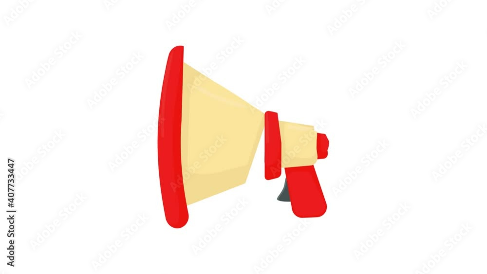 Poster speaker icon animation best object on white background