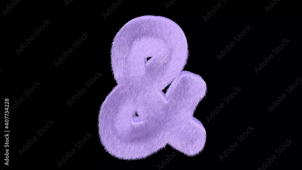 Fototapete english number made from mink fur. there is animation and alpha mask.font-rf krabuler.the animation 