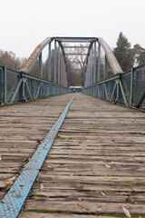 Maribor waterpark bridge in Slovenia over a river