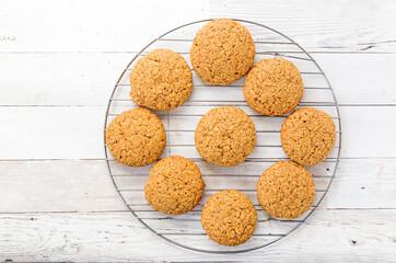 Fresh homemade hazelnut cookies.