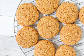 Fresh homemade hazelnut cookies.