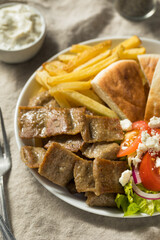 Homemade Greek Gyro Plate
