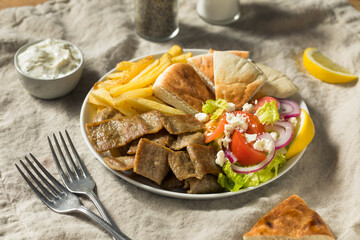 Homemade Greek Gyro Plate