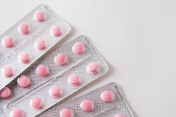 medicines on a white background