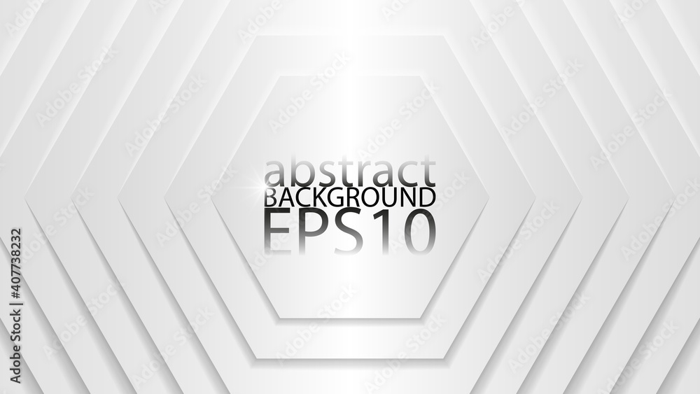 Poster eps10 monochrome abstract vector background. graphic effect based on hexagons in relief with their s