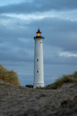 Fototapeta na wymiar Lyngvig Lighthouse western part of Denmark