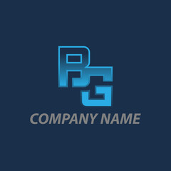 Fototapeta premium B, G, BG Letter Logo Business professional logo template