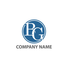 B, G, BG Letter Logo Business professional logo template
