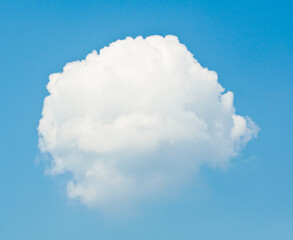 Big round white cloud in blue sky
