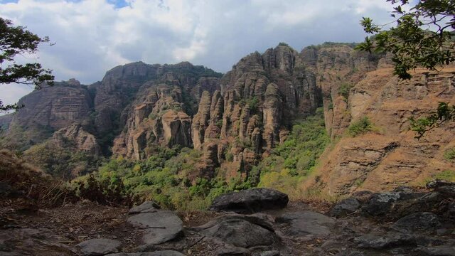 Beautiful landscape in the Tepoztlan Mountains
