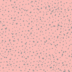 cute spotted gray pattern on pink powdery background. delicate design for textiles, wallpapers, notebooks, dishes