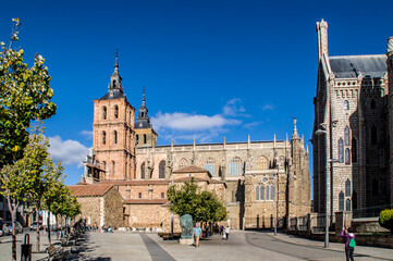 Fototapeta na wymiar Catedral de Santa María de Astorga, Astorga, León, Castilla y León, España