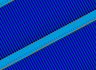 Pattern of dark blue pencils at blue background