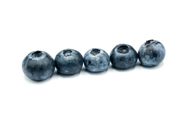 blueberries isolated on white background