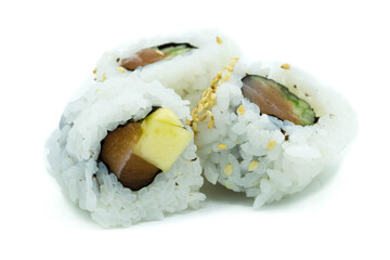 maki sushi isolated on white background