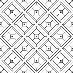 Abstract seamless rhombuses pattern. Modern stylish texture. Repeating geometric tiles. Vector monochrome background.