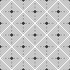 Abstract seamless rhombuses pattern. Modern stylish texture. Repeating geometric tiles. Vector monochrome background.