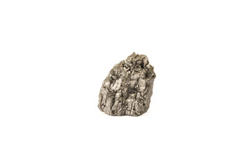 Close-up shot of black coal isolated on white background.
