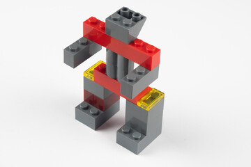 Naklejka premium plastic toys on white background