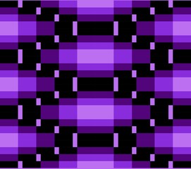 Pattern of rectangles of different sizes in black and shades of purple, texture for textiles and paper