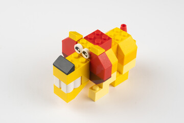 Obraz premium plastic toys on white background